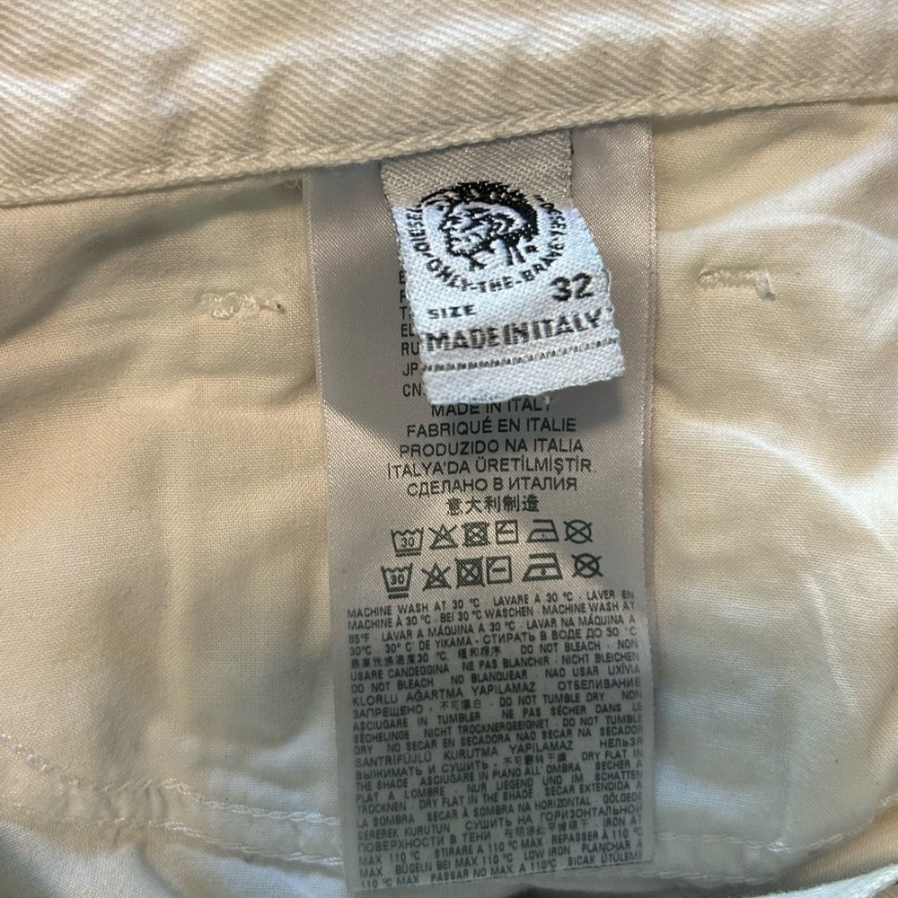 Diesel D-Macs Copyright Print Jeans White/Black W32 L32– Worn Once - Picture 13 of 16
